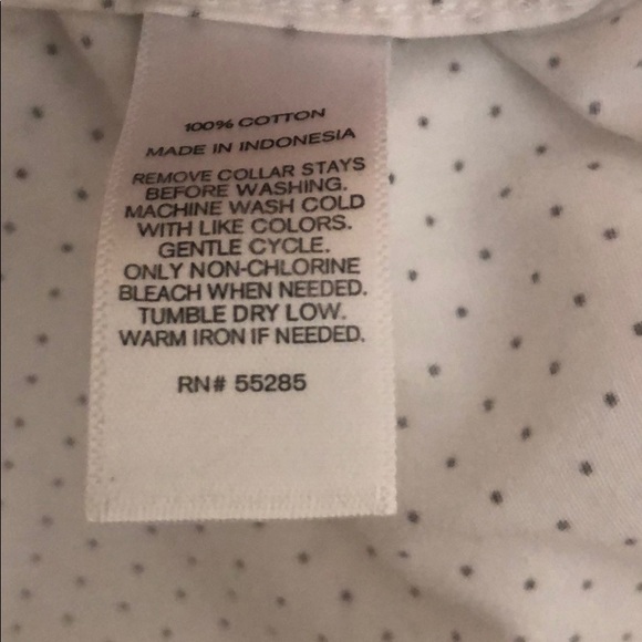 Express Dress Shirt-white with dark brown dots - Picture 3 of 5